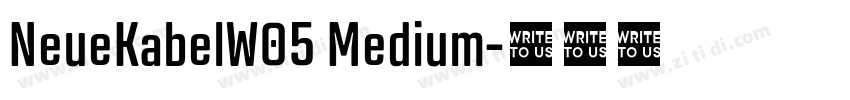 NeueKabelW05 Medium字体转换